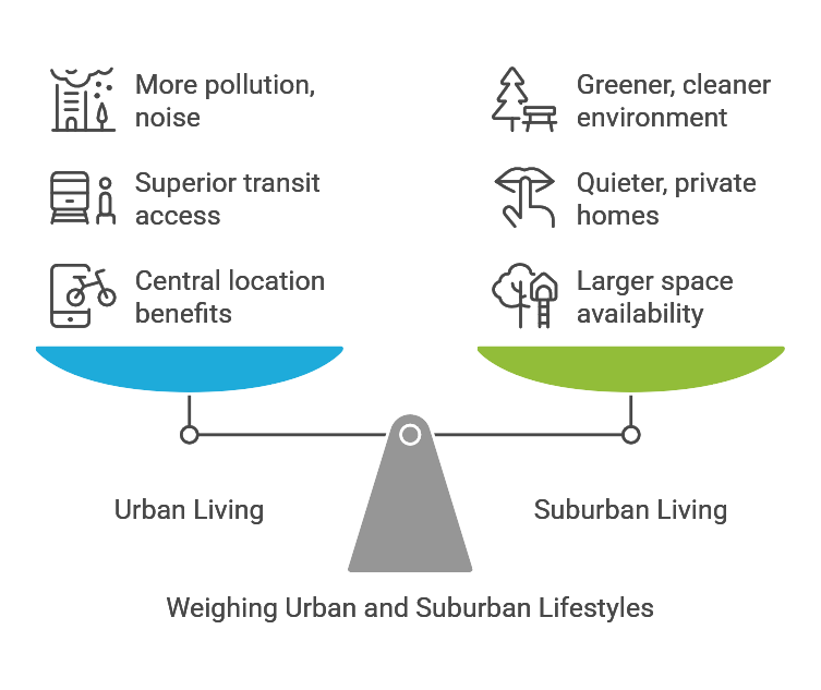 Suburban vs. Urban Living