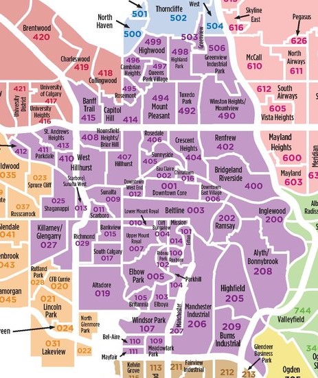 city centre district map