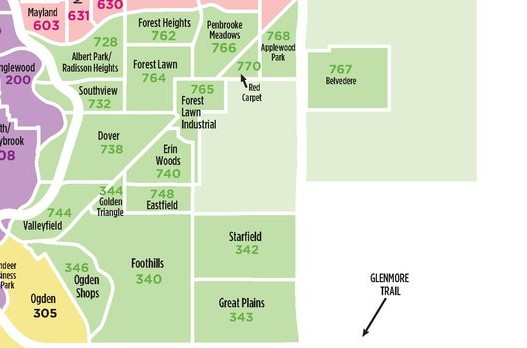 east calgary district map