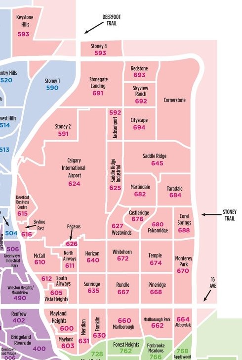 northeast calgary district map